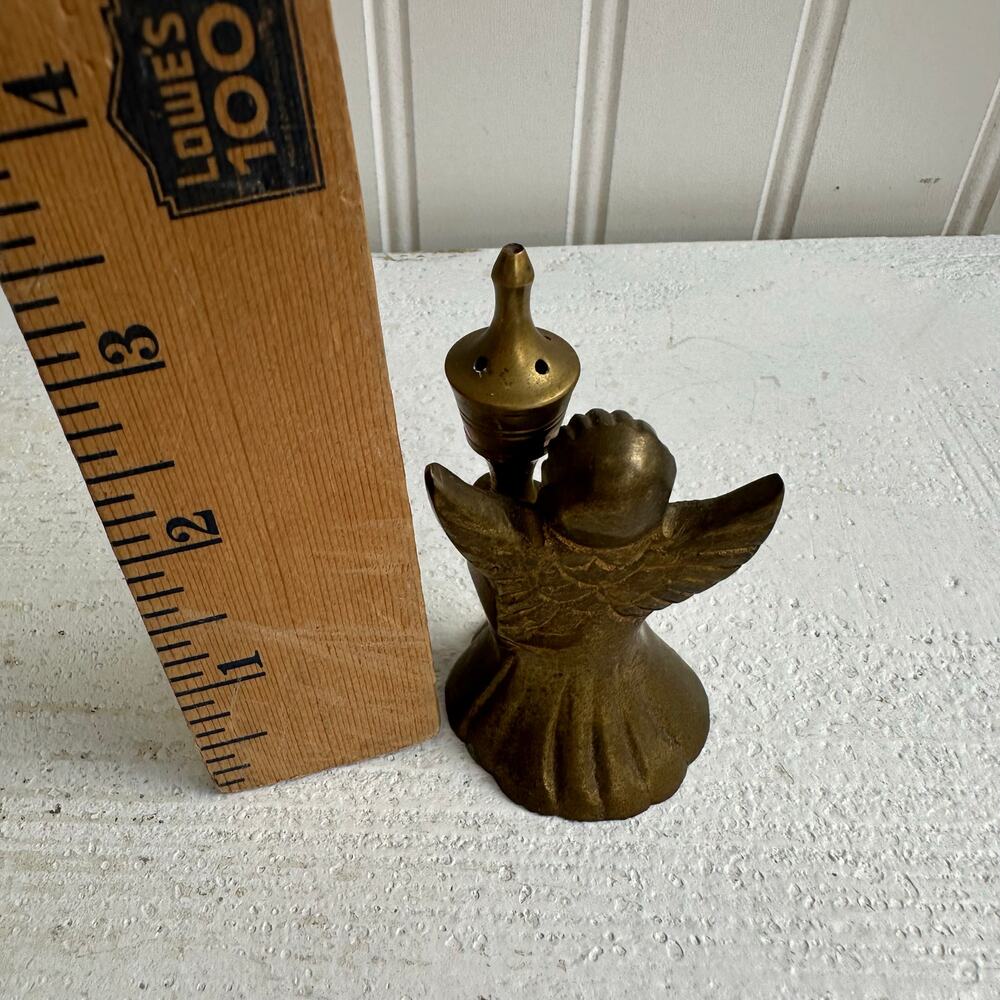 Vintage Brass Angel Figure Candle Snuffer 3” Tall - Picture 4 of 4